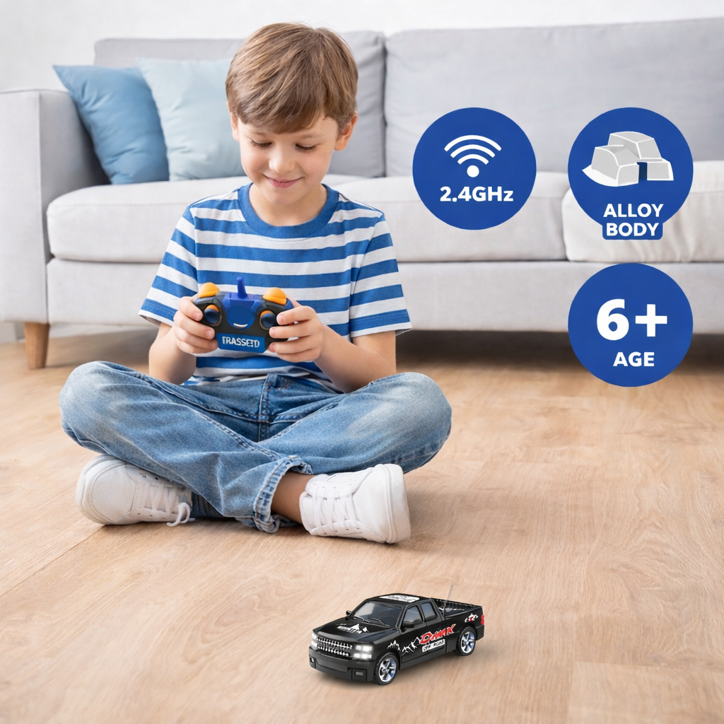 Mini Alloy Remote Control Pickup Off- Road Vehicle