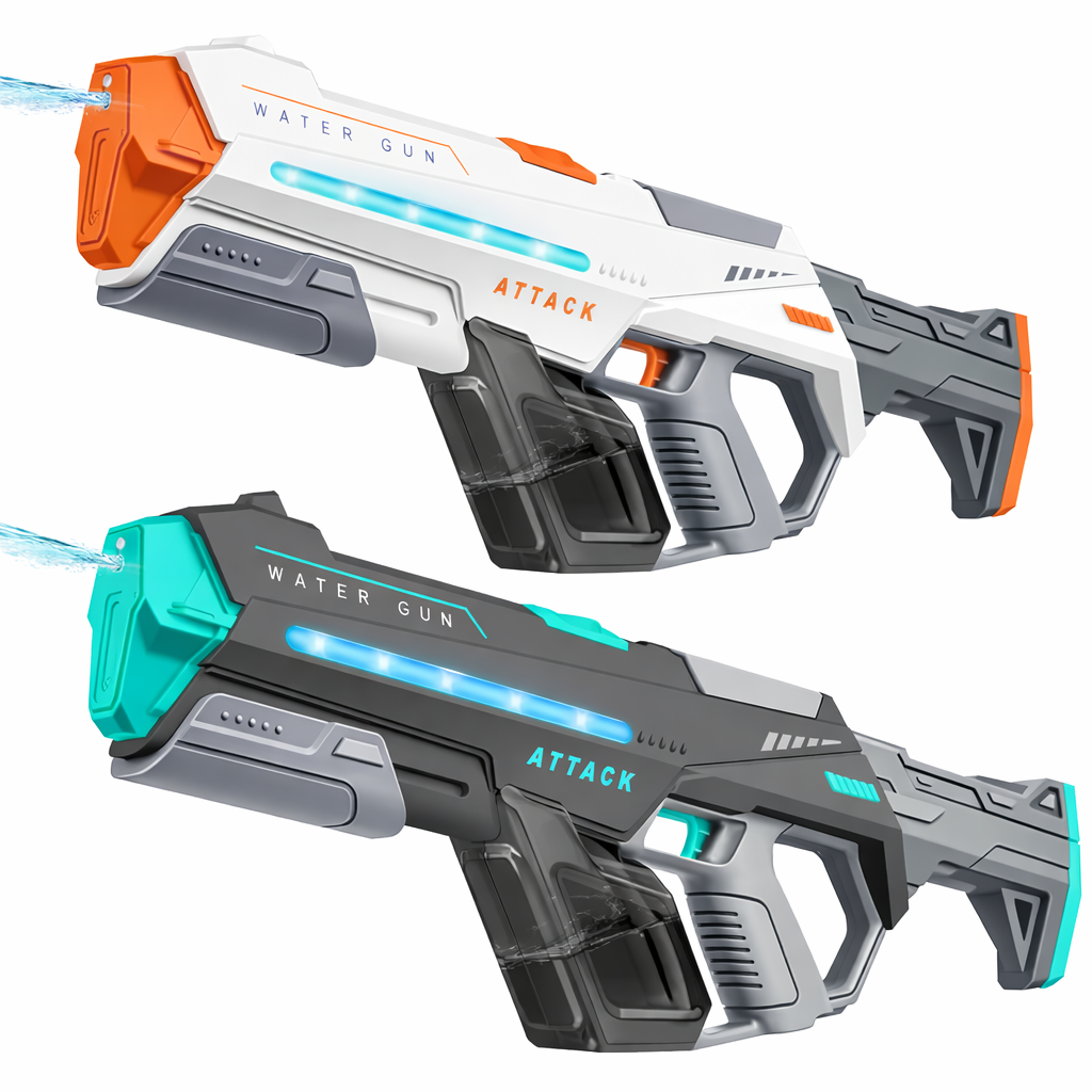 Electric Automatic Water Gun for Kids – Rechargeable Battery Powered Water Blaster Toy